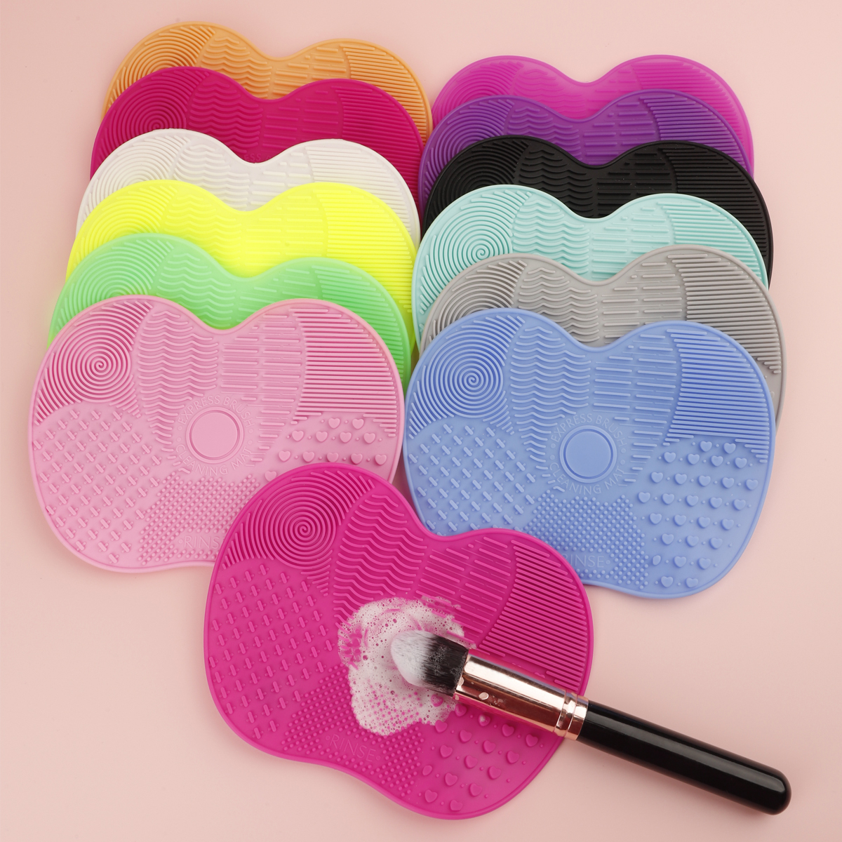 Silicone Brush Cleaner Cosmetic Make Up Washing Brush Gel Cleaning Mat Foundation Makeup Brush Cleaner Pad Scrubbe Board